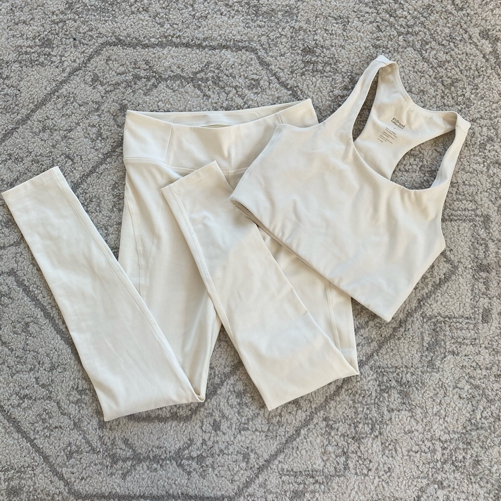 Girlfriend Collective SET Ivory Paloma / leggings